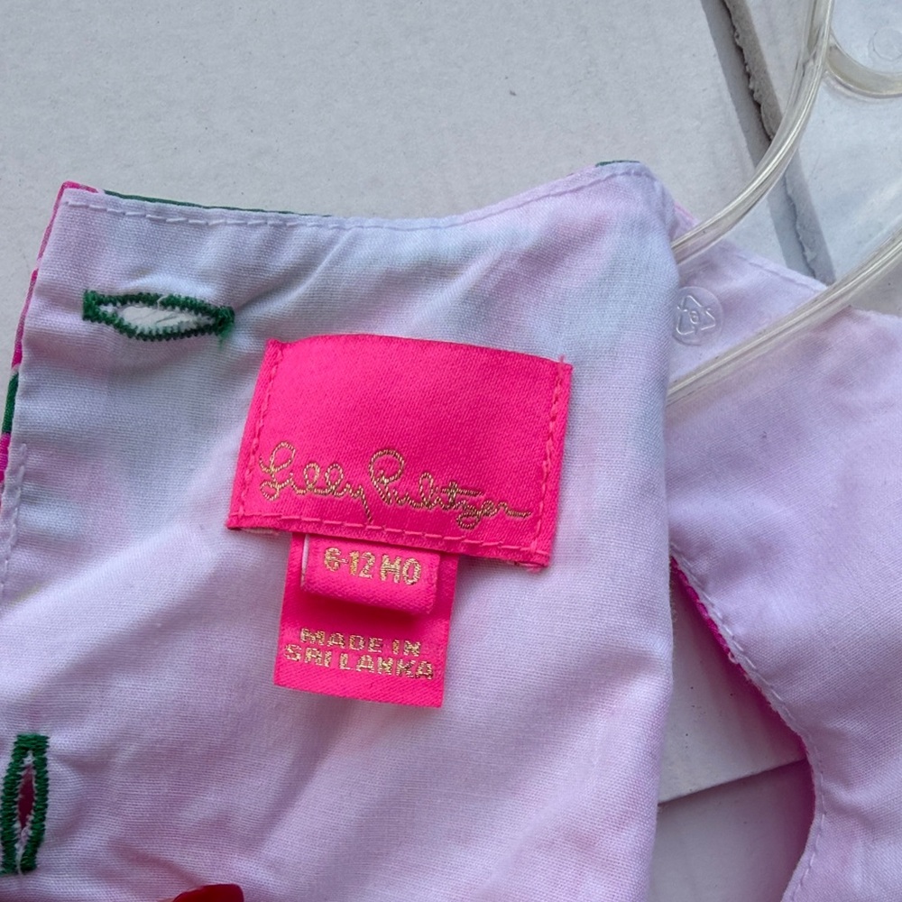 Lilly Pulitzer Pink and Green Floral Girls Vest - Picture 5 of 10